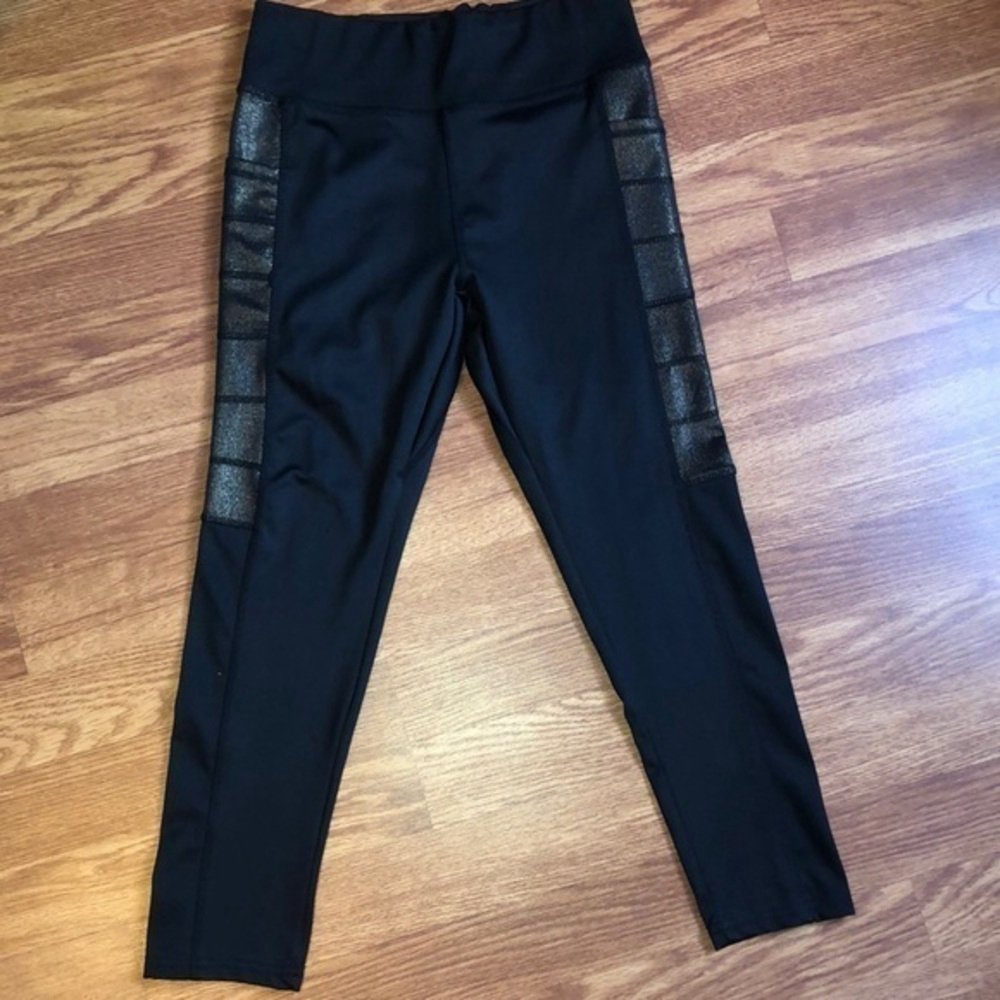 BSP Better Sports Performance Yoga Workout Leggings Medium Black